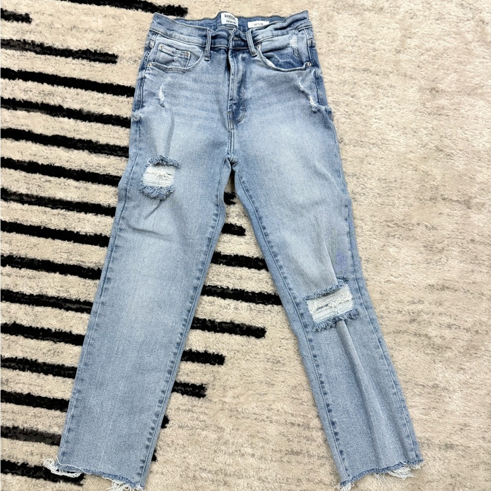 Kensie Light Blue Straight Leg Jeans